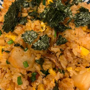 ぐ〜たら子の作ってみた!投稿(娘もお気にいり♪スタミナバッチリ♡簡単豚キムチチャーハン)