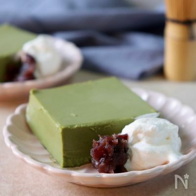 まるでお店の味✨
濃厚！レンチン抹茶ババロア