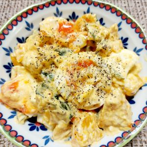よっこの作ってみた!投稿(【かぼちゃと卵のデリサラダ】お店気分😍)