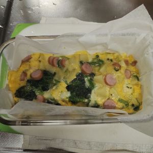 かおりんりんの作ってみた!投稿(混ぜてチンするだけ！簡単なのに美味しい♡︎レンジdeキッシュ)
