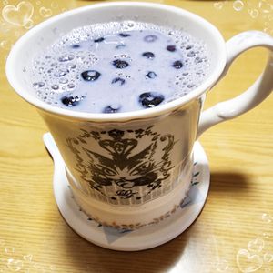ナムディの作ってみた!投稿(ブルーベリーホットミルク)