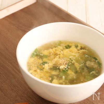 ほっこりあったか♪ふわふわ卵の中華スープ