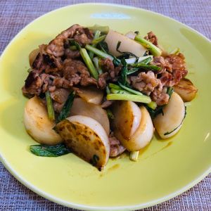puricoの作ってみた!投稿(ワンパンで簡単！【豚こまとかぶの生姜焼き】ご飯が進む◎)