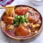 夏こそ食べたい！トマトともずくの酸辣湯うどん