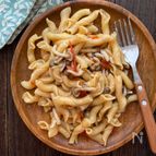 レンジで10分！トマトときのこのコンソメパスタ