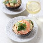 エビとアボカドの明太マヨパスタ
