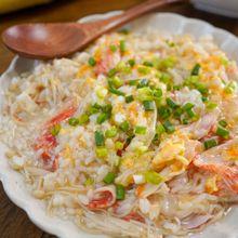 残りご飯で♪【カニカマあん雑炊】