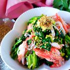 やみつき！火を使わず【カニかまとほうれん草のうま塩ナムル】