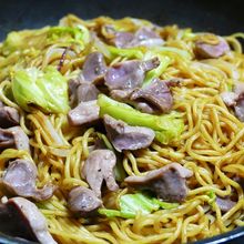 砂肝の焼きそば