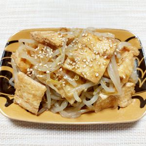 よっこの作ってみた!投稿(＼お弁当にも／レンチン10分【もやしのにんにく醤油ナムル】)