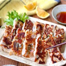 【梅と豚ニラの棒餃子】包まず楽ちん♪豚こまでジューシー！