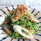 豆苗とちくわのごまマヨ和え