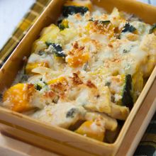 かぼちゃとチキンのゴルゴンゾーラグラタン