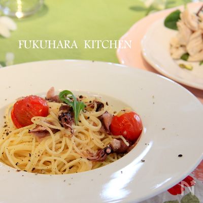 ホタルイカとネギの香りパスタ