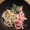 ベーコンとほうれん草のバター醤油パスタの工程1