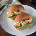 アボカドとボイルえびのチーズサンド