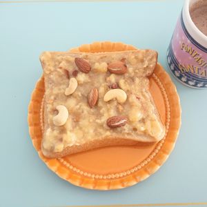 milkの作ってみた!投稿(バナナ＆胡桃＆メープルの簡単おやつトースト！)