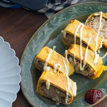 【くるくる包むだけ】卵巻きキンパ風チャーハン
