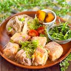厚揚げの豚バラ巻き　角煮風