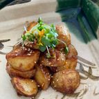新じゃがの揚げ焼き柚子味噌和え