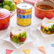 おもてなしにも!コーンたっぷり♪野菜とえびのゼリー寄せ