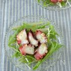 たこと水菜の塩レモンサラダ