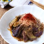 レンジで３分！ピリッと山椒、うま味茄子【ワンボウル】
