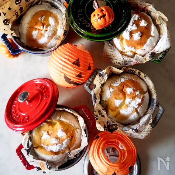 ハロウィンのパンプキンマフィン＊クリームチーズ入り