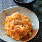 優しい味の子供も喜ぶ副菜♡白だしでにんじんしりしり