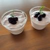 こむぎの作ってみた!投稿(ジャムで簡単♪ブルーベリーのグラスチーズケーキ)