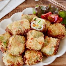 ぱくぱく食べられる♪ポテサラちくわフライ