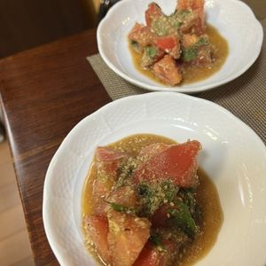Hikeyの作ってみた!投稿(切って和えるだけ【ごまだく♪やみつきトマト】)