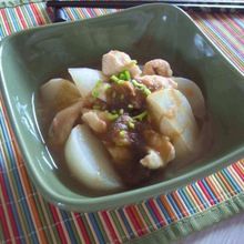 カブと鶏むね肉の梅とろろ昆布煮