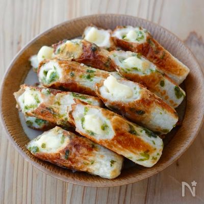 【チーズ入りちくわの磯辺焼き】簡単10分♪お弁当やおつまみに