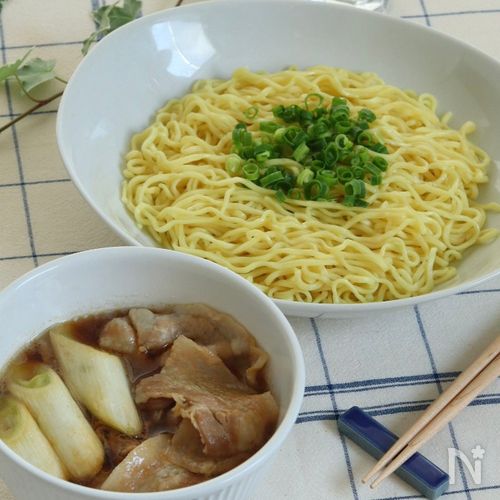 豚ばら肉とねぎの甘辛醤油つけ麺