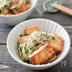 厚揚げとブロッコリースプラウトの胡麻和え