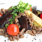 焼き肉のタレで簡単！なすとミニトマトと牛肉の炒め物