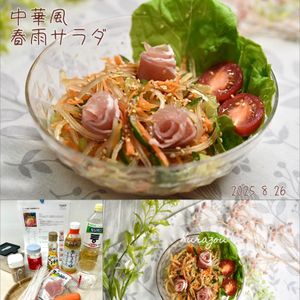 クラ蔵の作ってみた!投稿(レンジで簡単☆中華風春雨サラダ。)