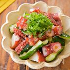 【やみつき!たこときゅうりの塩ごま油まぶし】青じそトッピング
