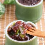 【狭山茶使用】とろーり美味しい♪レンジで簡単！緑茶のわらび餅