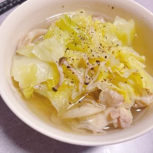 し☆の作ってみた!投稿(【鶏キャベツの旨塩スープ鍋】あっさり、ヘルシー◎)