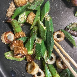 1504414の作ってみた!投稿(【焼きおくらのごま和え】簡単/食材ひとつ/作り置き/お弁当)