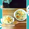 チョロリスの作ってみた!投稿(【ほうれん草とベーコンのお豆腐リゾット】ヘルシー☆グラタン風)