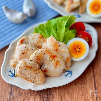 しっとり柔らか♡鶏むね肉の塩麹ソテー