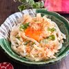 『卵1つで』カツオ風味のだし醤油ぶっかけうどんの工程3