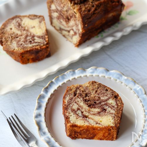 米粉で作る
ティラミス風マーブルパウンドケーキ