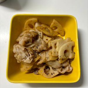 1009530の作ってみた!投稿(豚れんこんのうまだれ#作り置き#お弁当)
