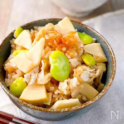 【ふっくらもちもち！】たけのこの炊き込みごはん