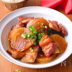 【白米泥棒】伸びる大根の隠し包丁！10分でしみしみ豚バラ大根