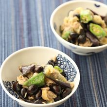 黒豆となすのツナ和え